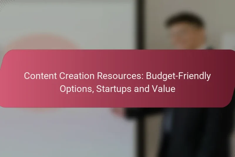 Content Creation Resources: Budget-Friendly Options, Startups and Value