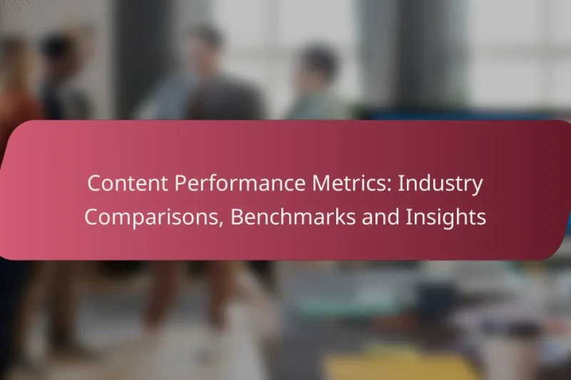 Content Performance Metrics: Industry Comparisons, Benchmarks and Insights