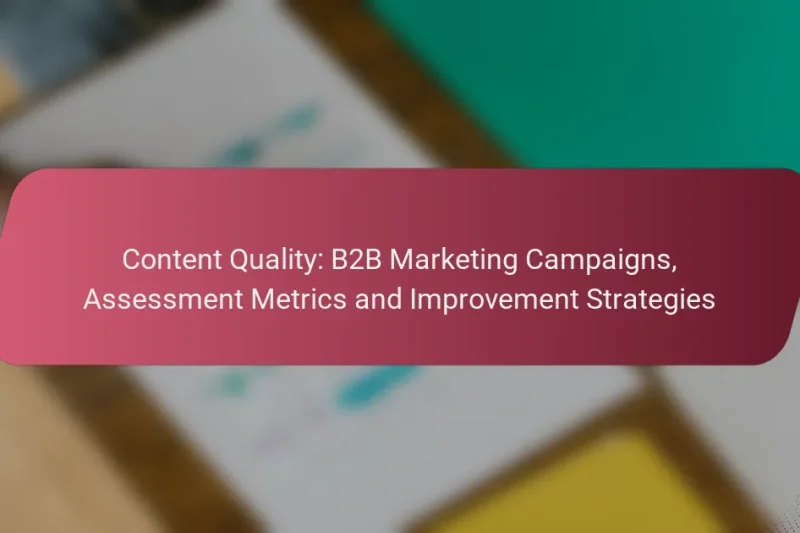 Content Quality: B2B Marketing Campaigns, Assessment Metrics and Improvement Strategies
