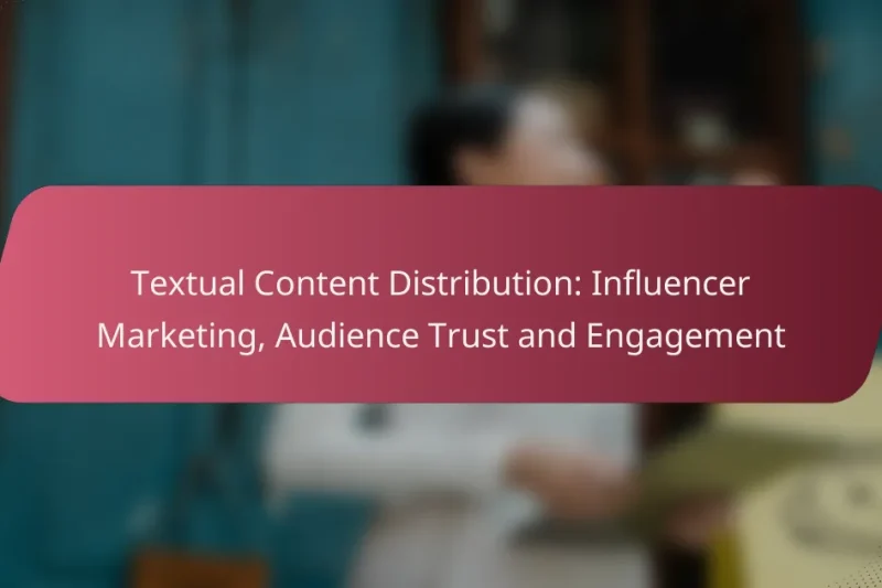 Textual Content Distribution: Influencer Marketing, Audience Trust and Engagement