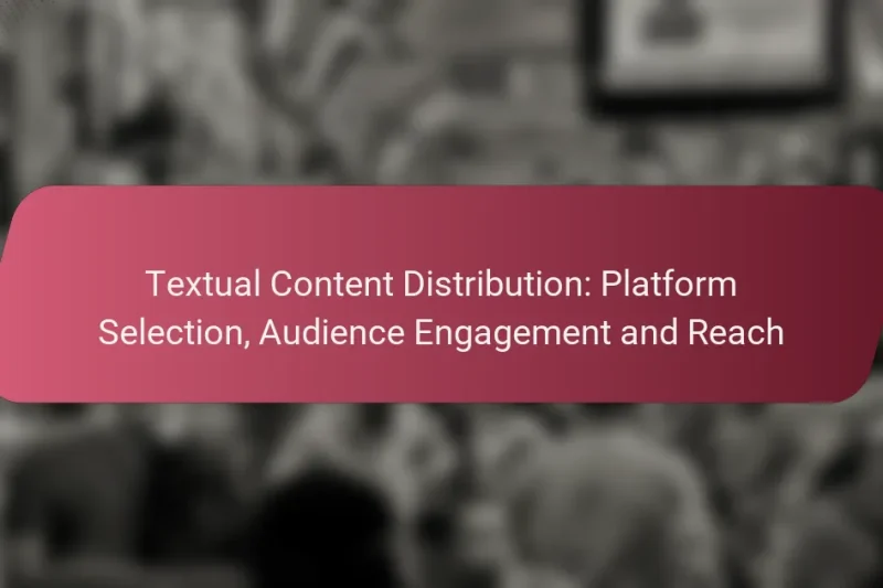 Textual Content Distribution: Platform Selection, Audience Engagement and Reach