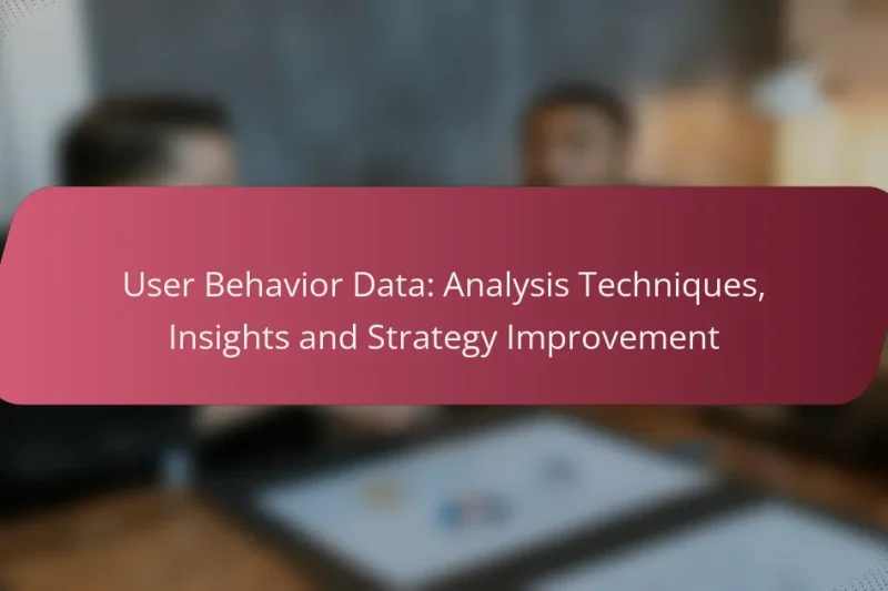 User Behavior Data: Analysis Techniques, Insights and Strategy Improvement