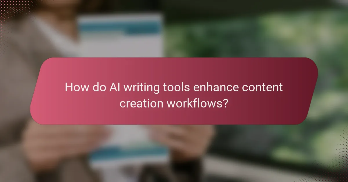 How do AI writing tools enhance content creation workflows?