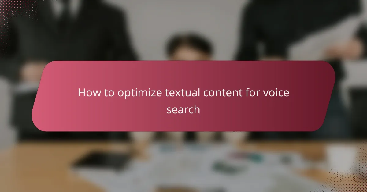 How to optimize textual content for voice search