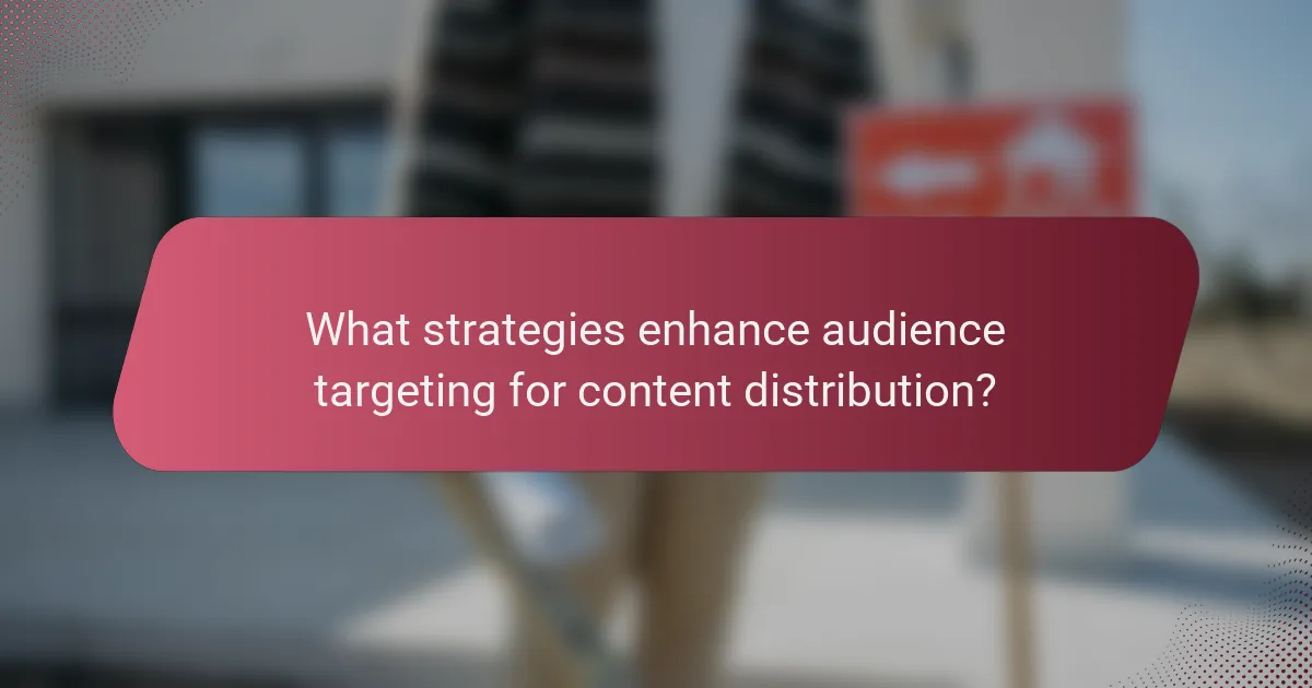 What strategies enhance audience targeting for content distribution?